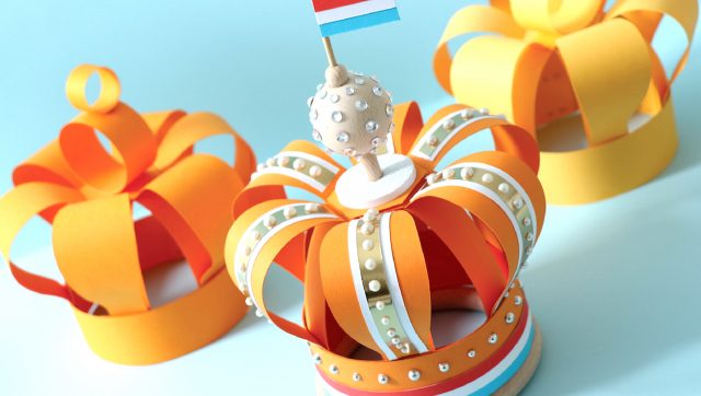 Assembli Paper Crown template orange kings day
