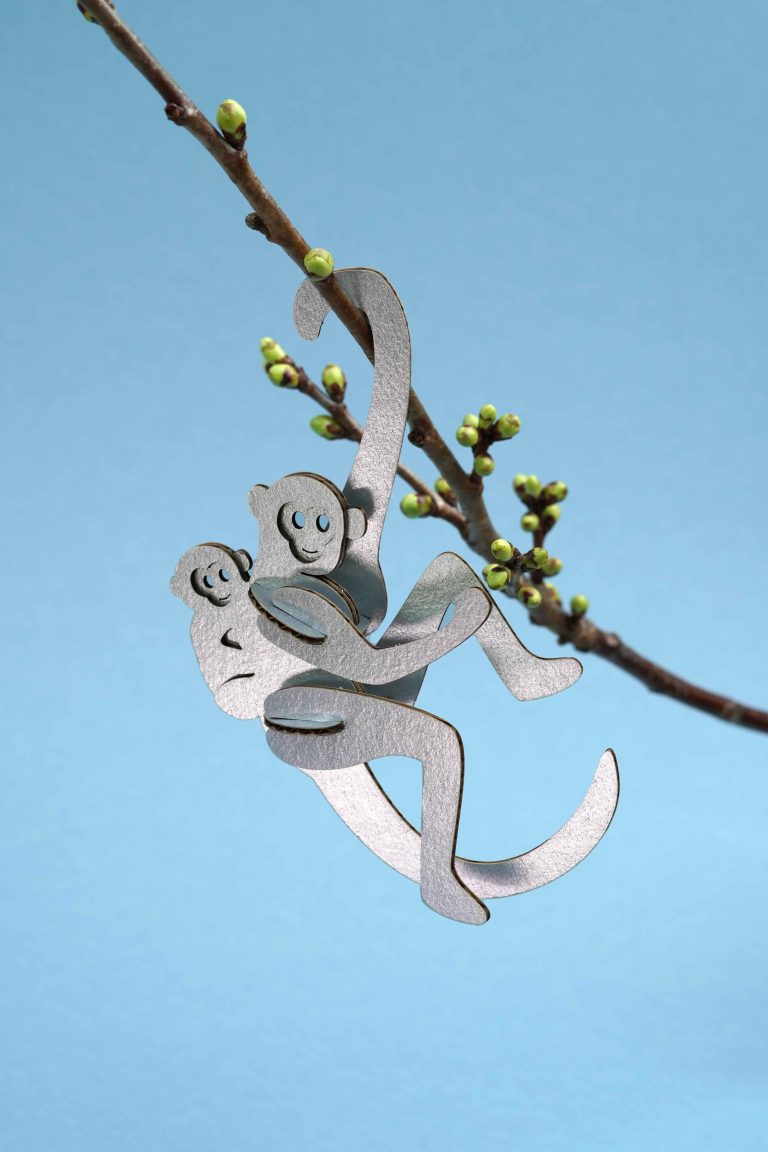 Assembli Sliceform Monkey silver